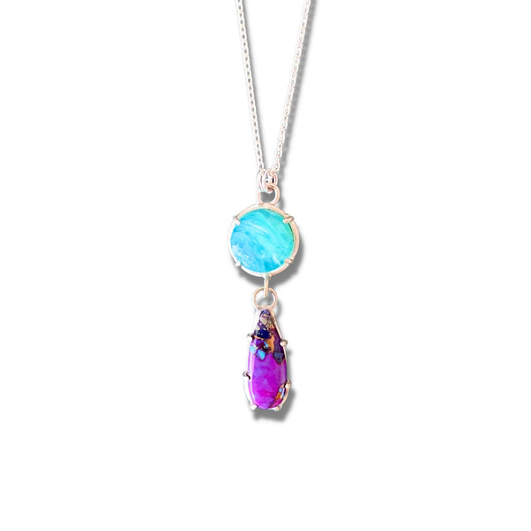 Opal & Purple Turquoise Necklace